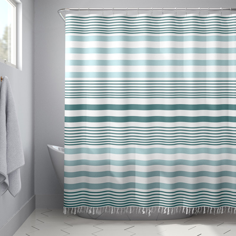 Placencia Stripe Tassel Single Shower Curtain & Reviews AllModern